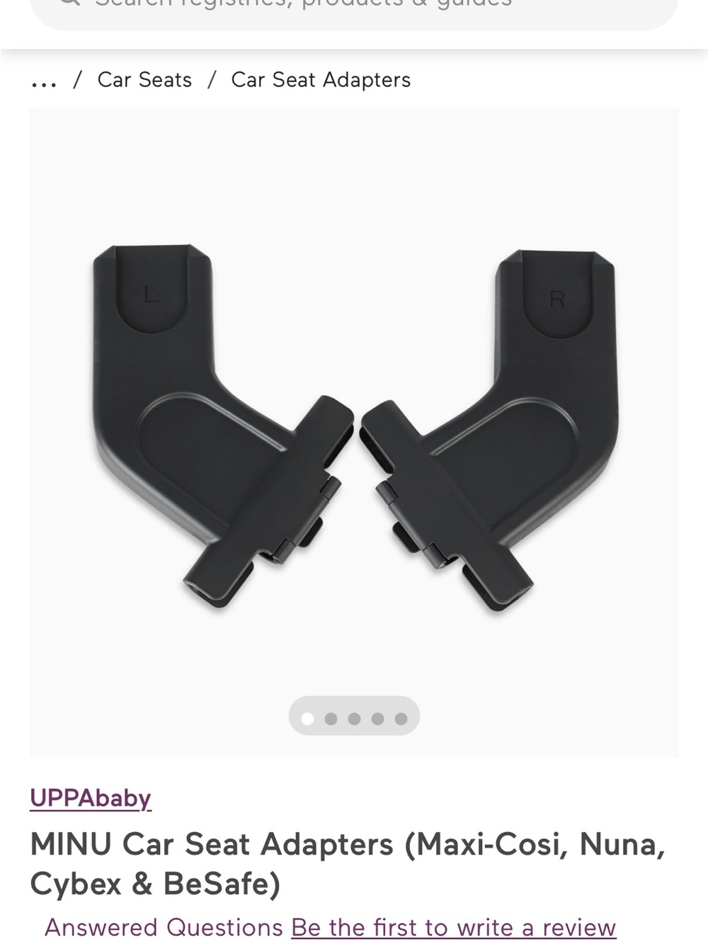 UPPAbaby MINU Car Seat Adapters in Black